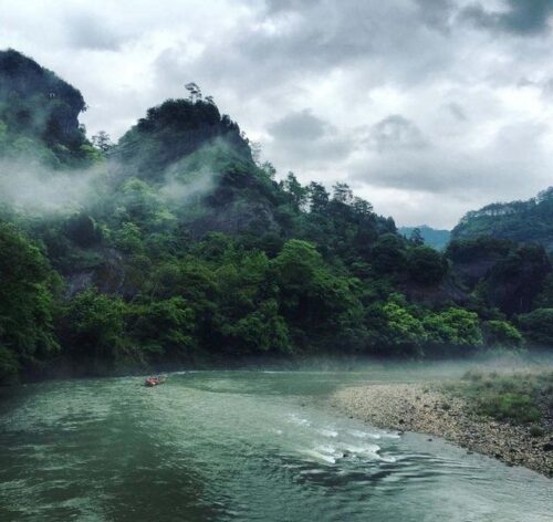 九曲溪冬水 像換了一種說話方式。水位收斂，溪面變得更窄，溪聲反而更清楚